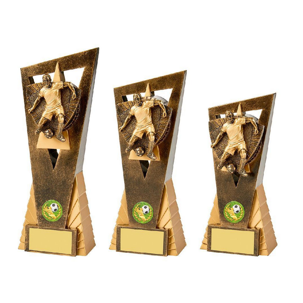 Antique Gold Male Footballer Edge Trophy Antique Gold Male Footballer Edge Trophy