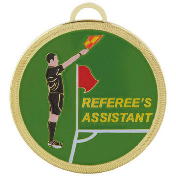 Colour Enamelled Football Referee's Assistant Medal Colour Enamelled Football Referee's Assistant Medal