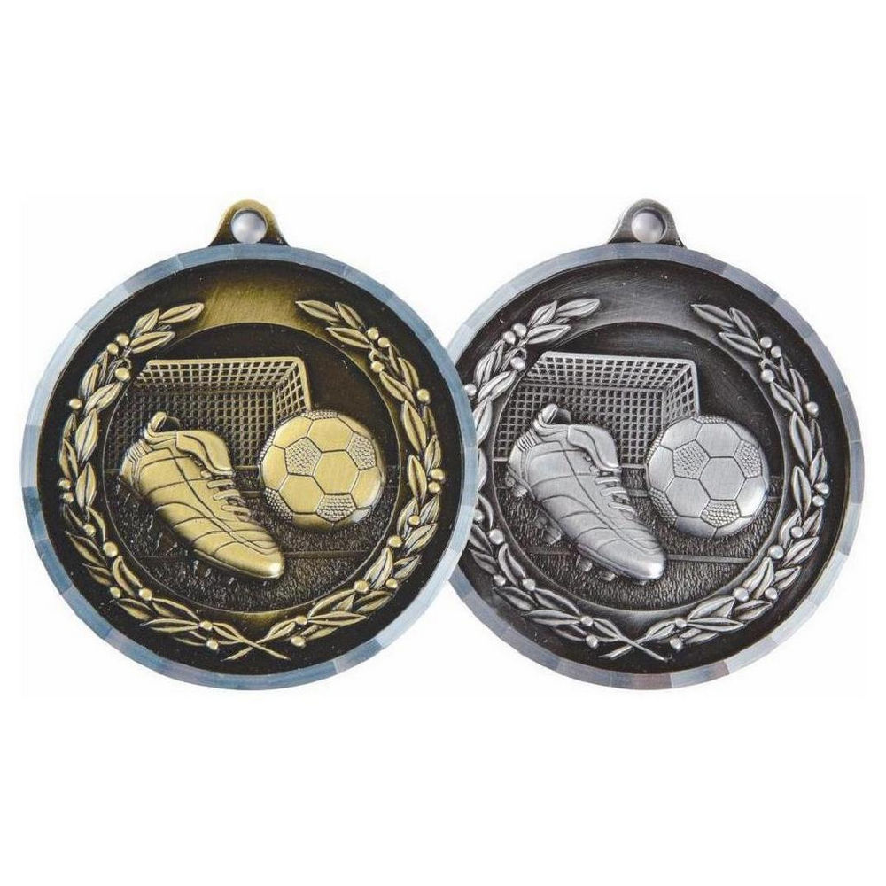 Diamond Edged Football Boot & Ball Medal Diamond Edged Football Boot & Ball Medal