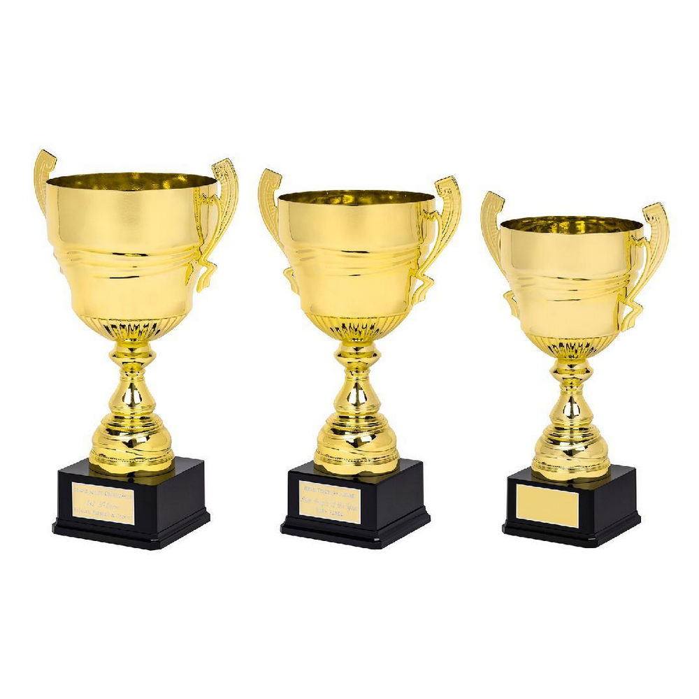 Large Gold Presentation Cup on Black Base Large Gold Presentation Cup on Black Base