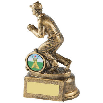 Gold Resin Cricket Fielder Trophy Gold Resin Cricket Fielder Trophy