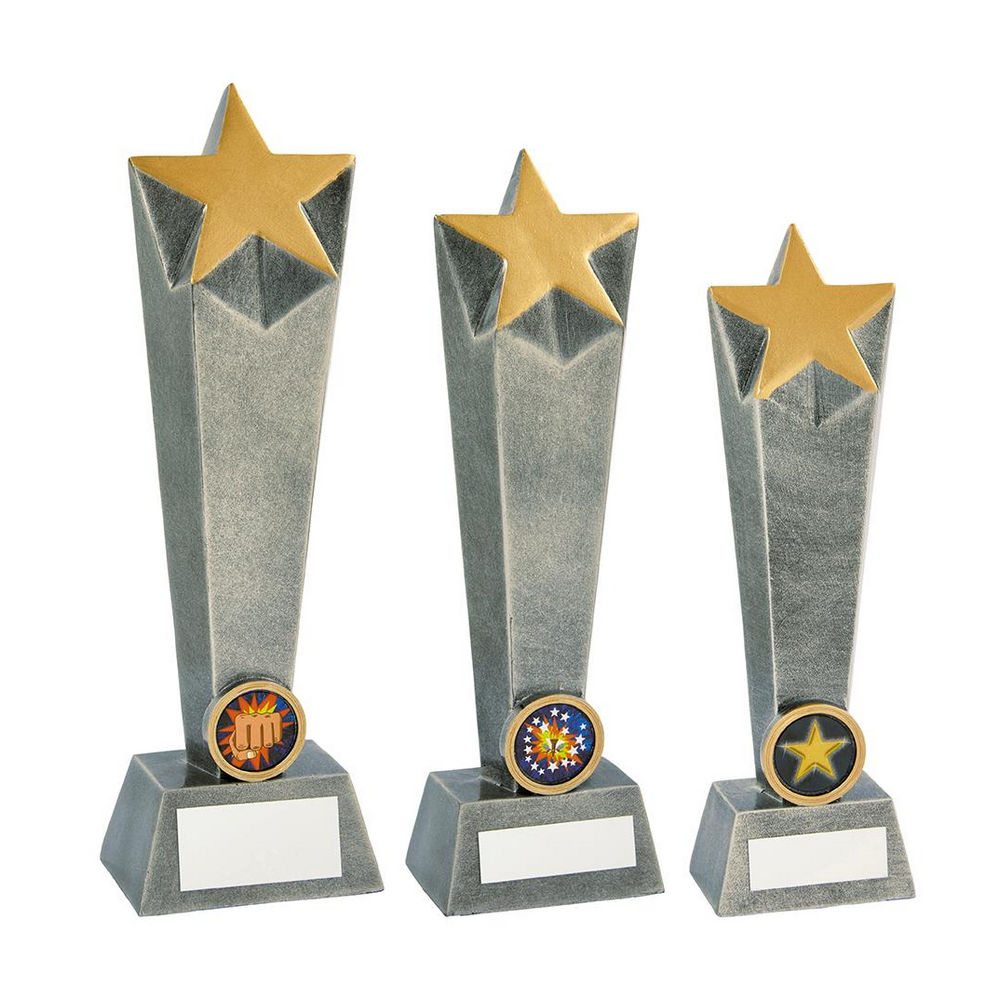 Antique Silver Resin Star Columns Antique Silver Resin Star Columns