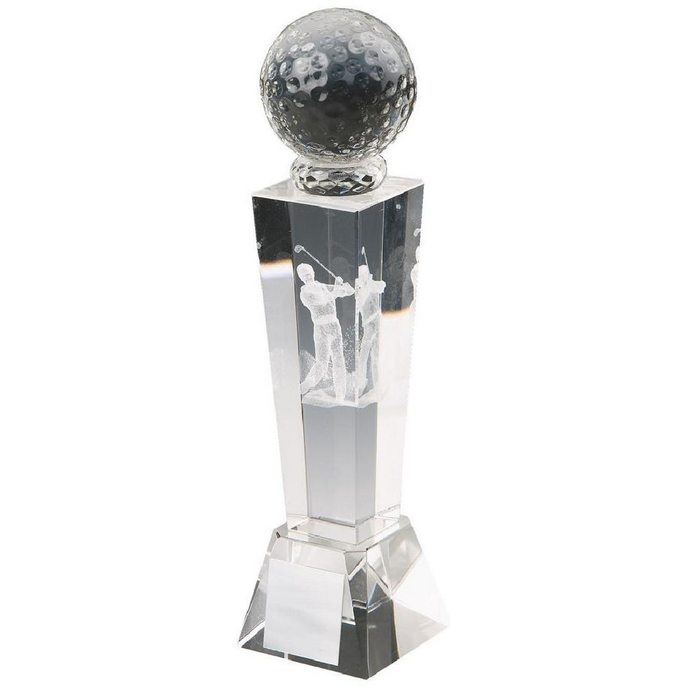 Crystal Column with 3D Golfer (M) Crystal Column with 3D Golfer (M)