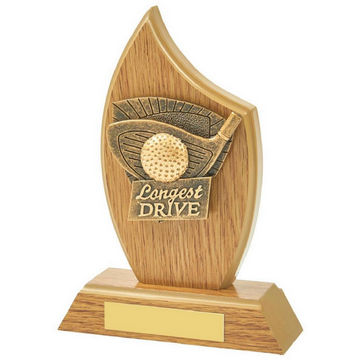 Light Oak Longest Drive Wood Plaque Award Light Oak Longest Drive Wood Plaque Award