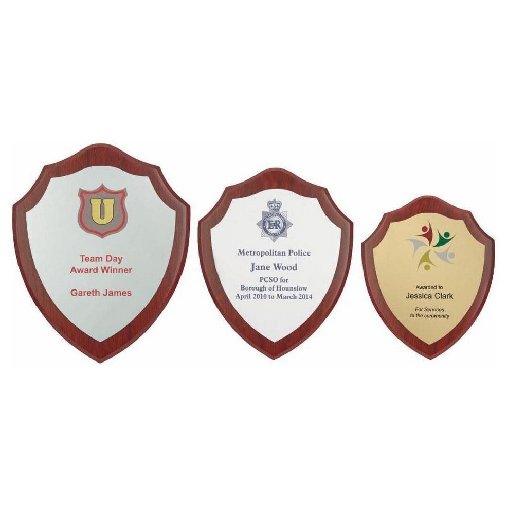 Wood Shield Award with Colour Laminate Front Wood Shield Award with Colour Laminate Front