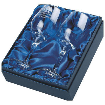 Two wine glasses in presentation box Two wine glasses in presentation box