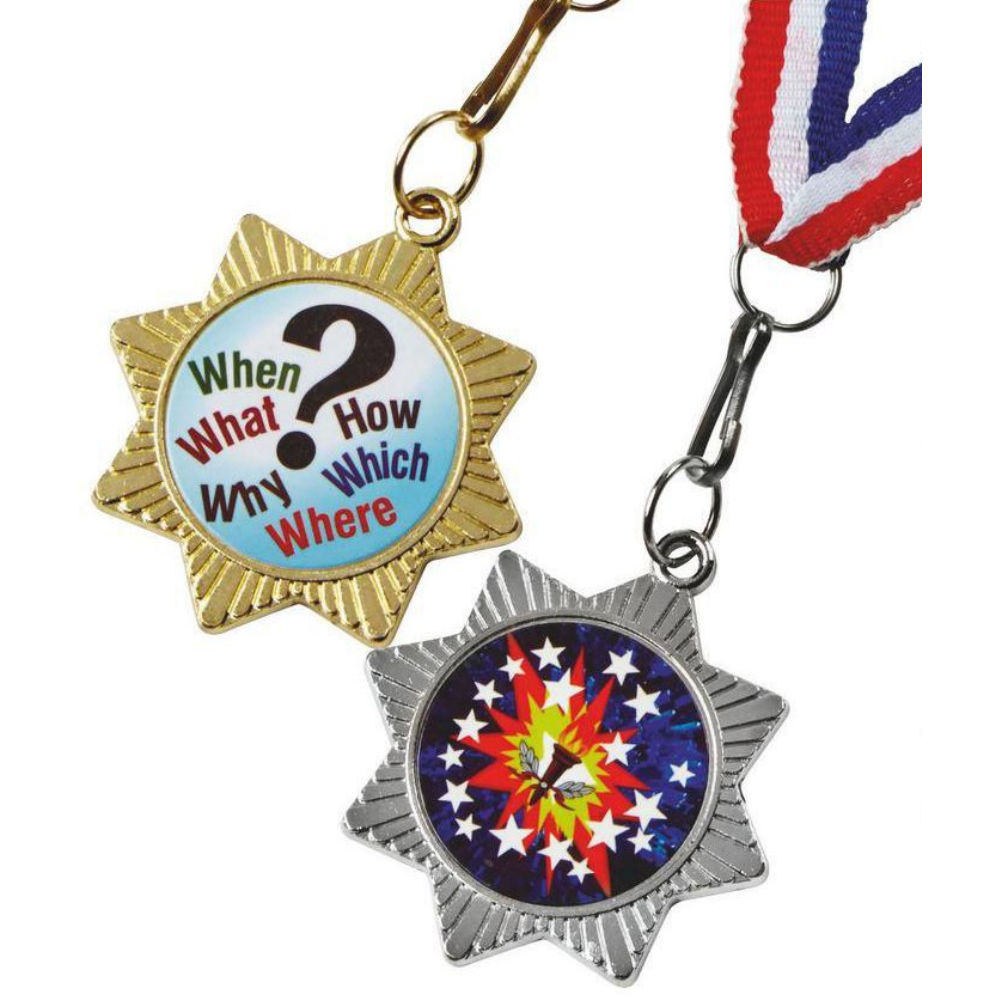 40mm Star Medal with Red/White/Blue Ribbon 40mm Star Medal with Red/White/Blue Ribbon