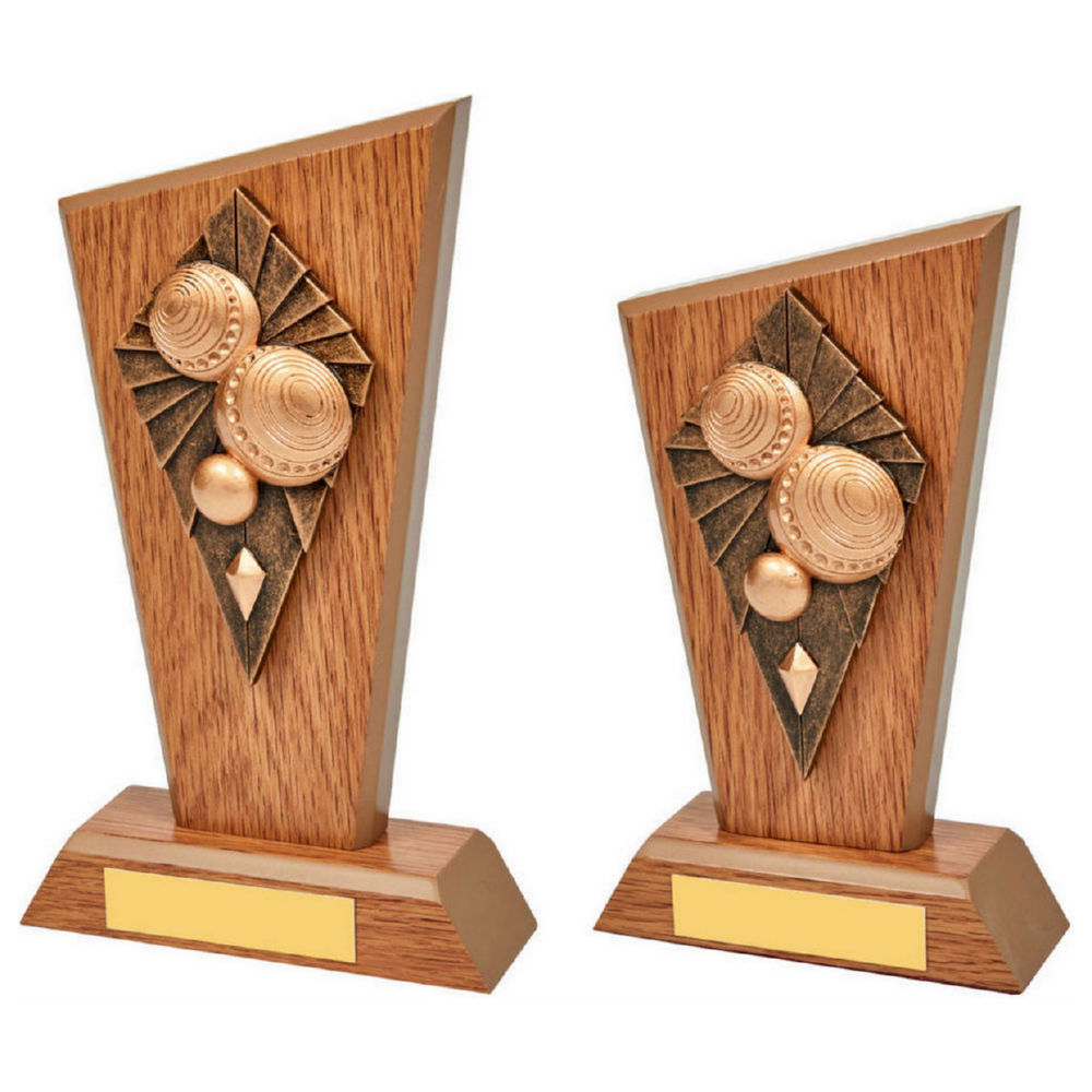 Wood Stand with Resin Lawn Bowls Trim Wood Stand with Resin Lawn Bowls Trim