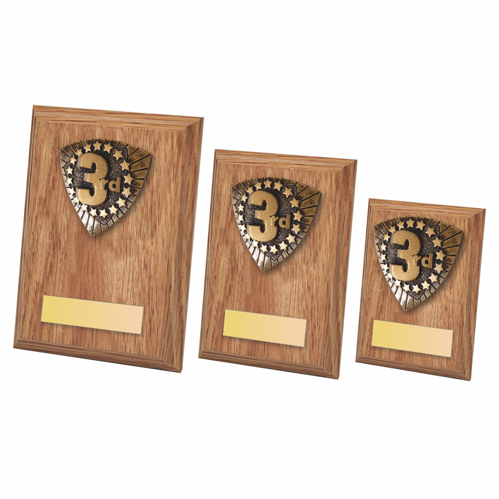 3rd Place Wood Plaque