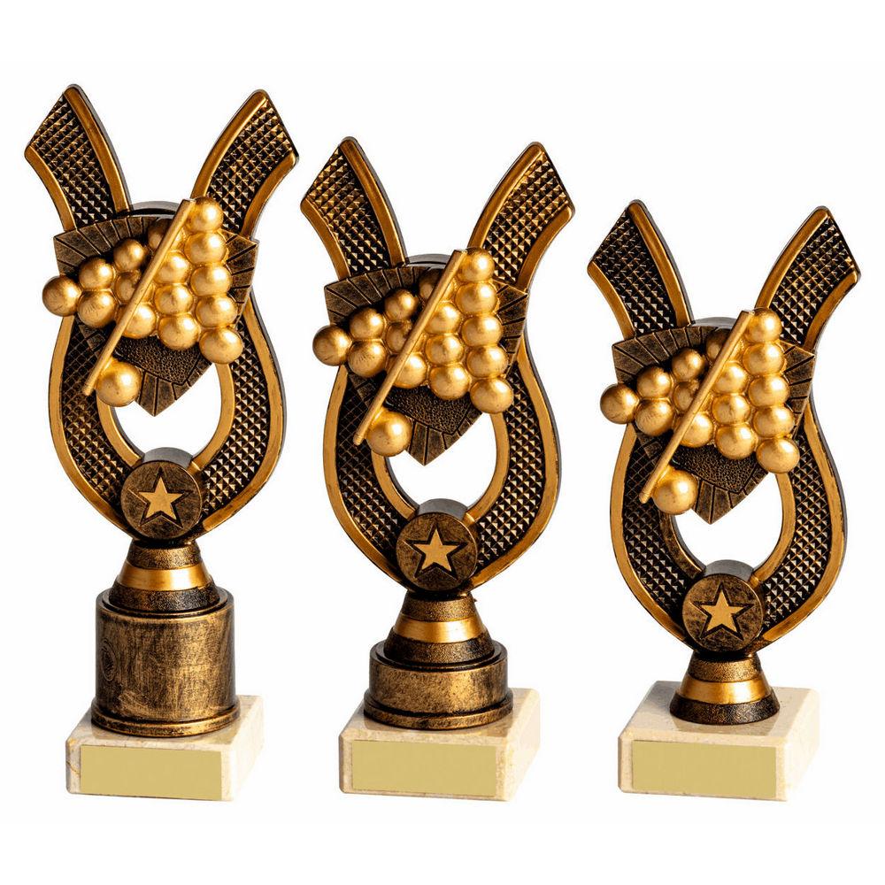 Antique Gold Award with Resin Snooker/Pool Trim Antique Gold Award with Resin Snooker/Pool Trim