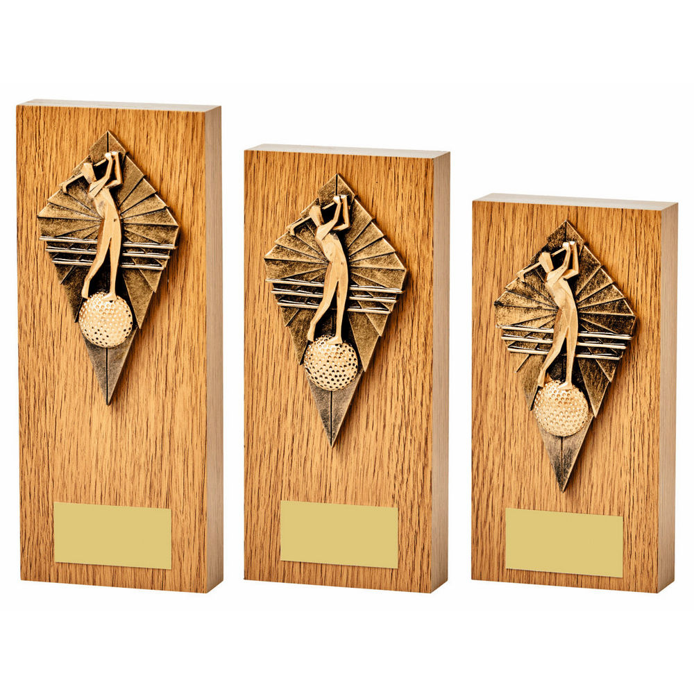 Light Oak Tower Block with Male Golf Resin Trim Light Oak Tower Block with Male Golf Resin Trim