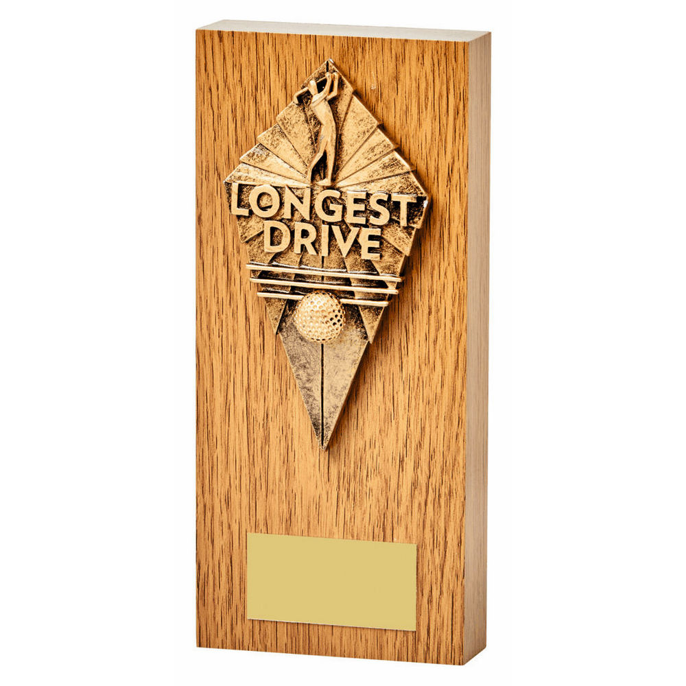 Light Oak Tower Block with Longest Drive Golf Resin Trim Light Oak Tower Block with Longest Drive Golf Resin Trim