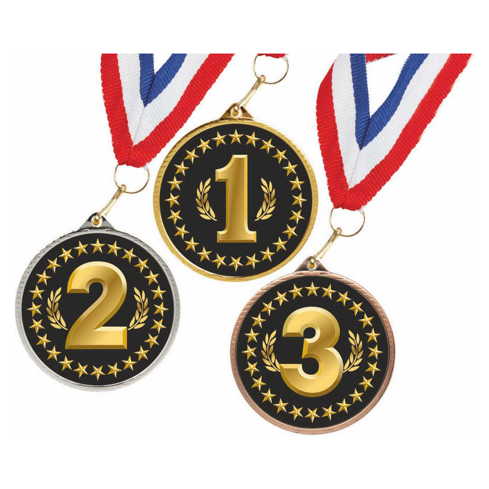 55mm Medal - AP-1st BP-2nd CP-3rd with RWB ribbon 55mm Medal - AP-1st BP-2nd CP-3rd with RWB ribbon