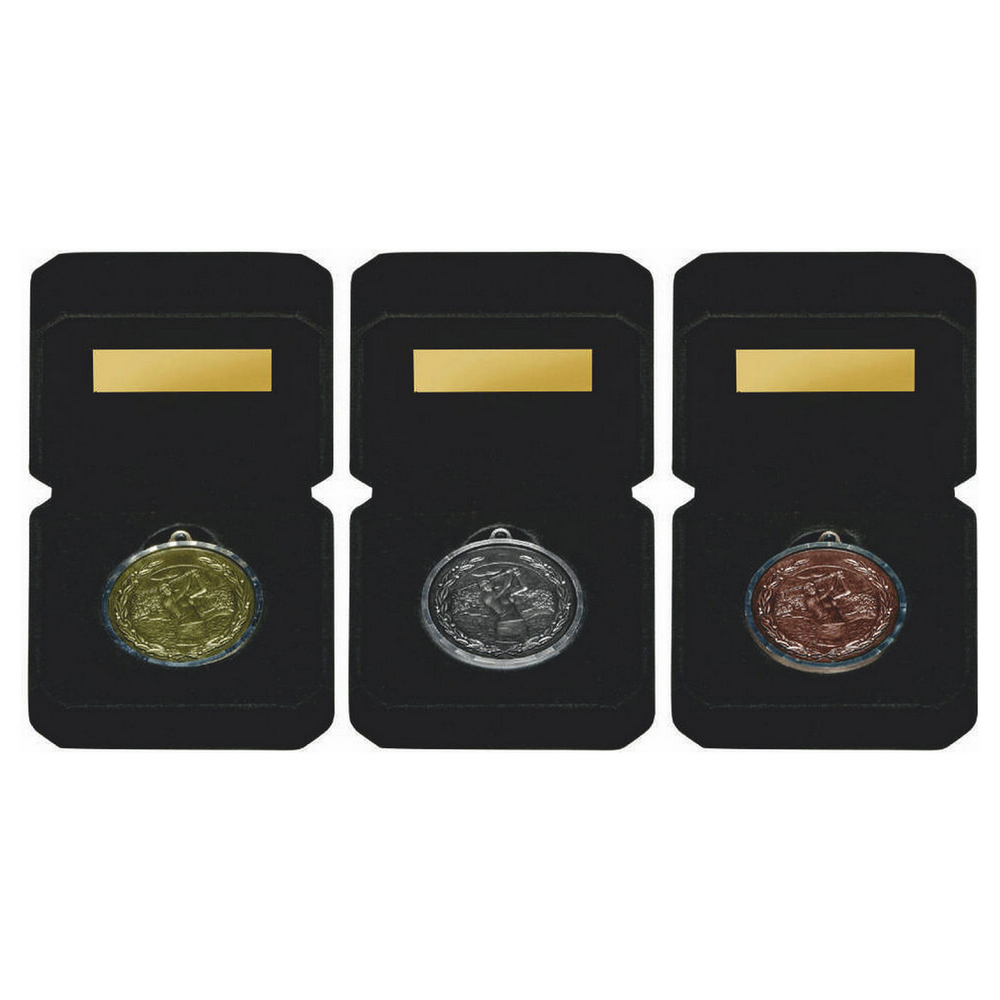 50mm Golf Milled Edge Medal in Luxury Case 50mm Golf Milled Edge Medal in Luxury Case