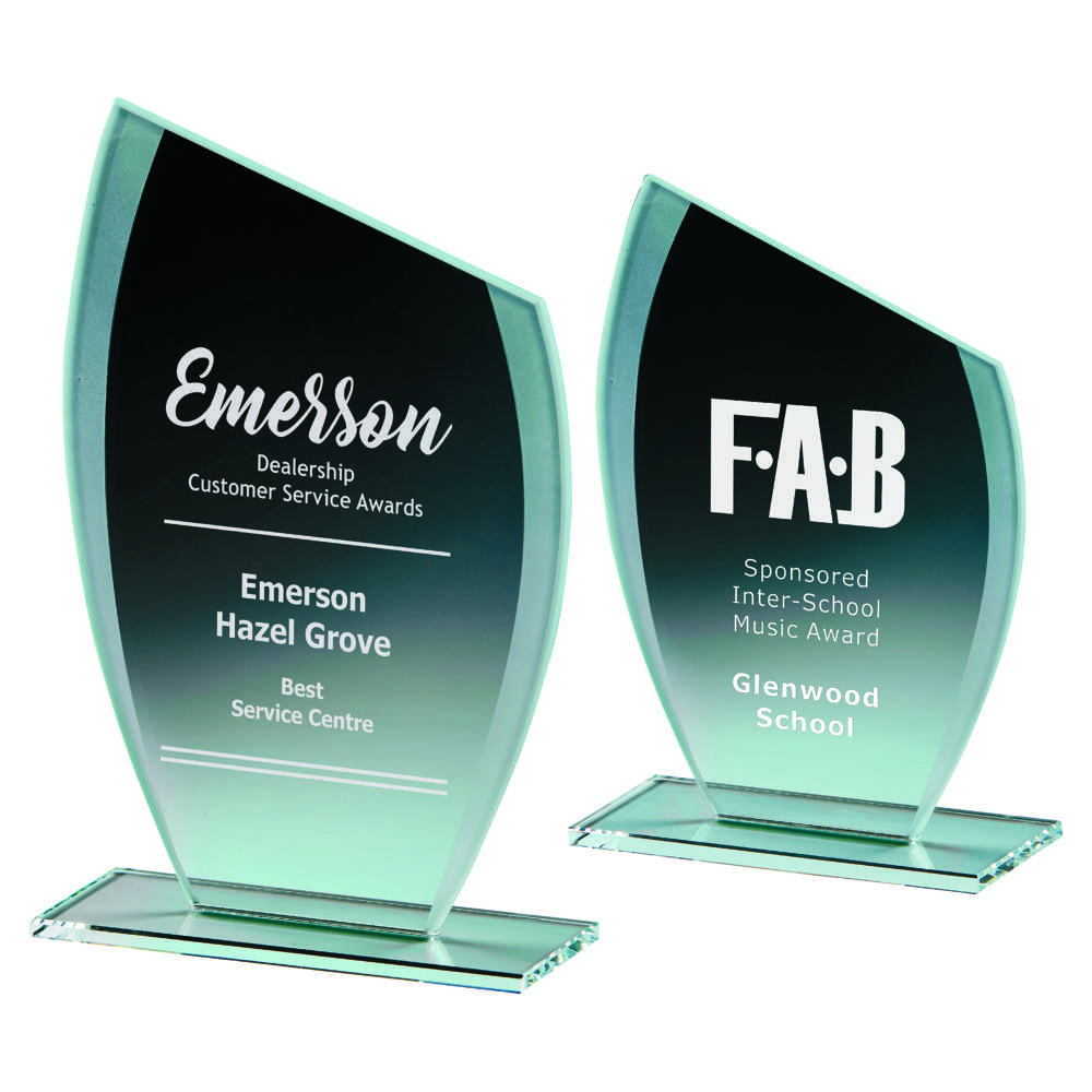 Slope Top Jade Glass Award Slope Top Jade Glass Award