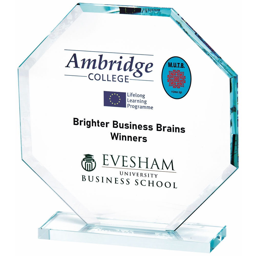 Clear Octagonal Glass Stand Clear Octagonal Glass Stand