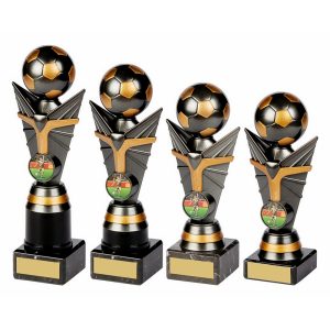 Gunmetal Football Tower on Marble