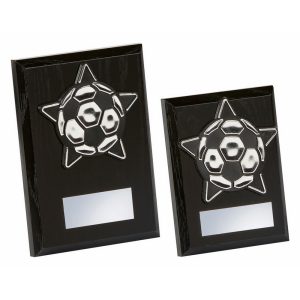 Silver/Black Football Trim, Black Wood Award