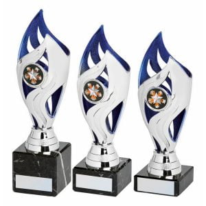 Silver Blue Tulip Sculpture Award