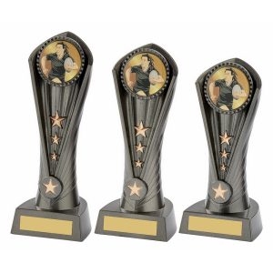 Gun Metal Silver "Cobra" Female Rugby Award