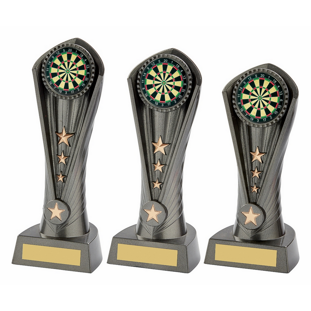 Gun Metal Silver "Cobra" Dartboard Award Gun Metal Silver "Cobra" Dartboard Award