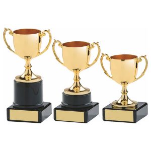 Gold Nickle Plated Cup on Marble Gold Nickle Plated Cup on Marble