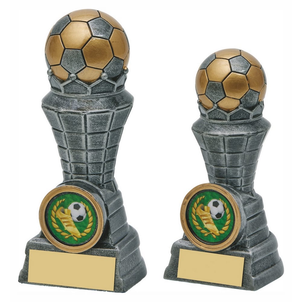 Antique Silver Resin Football Tower Antique Silver Resin Football Tower