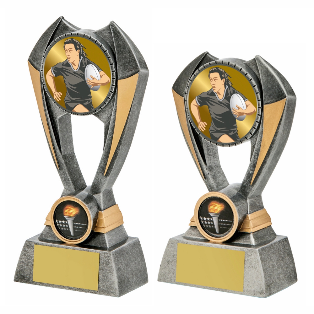 Female Antique Silver Rugby Resin Female Antique Silver Rugby Resin