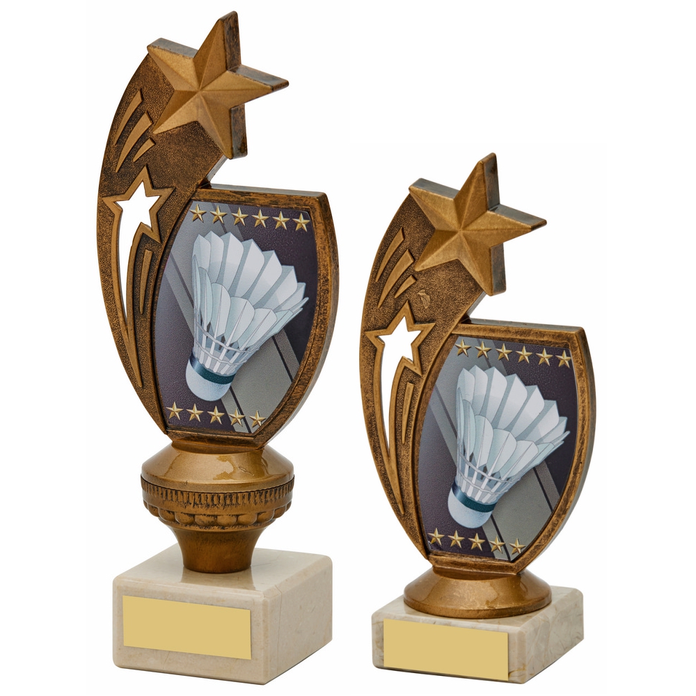 Antique Gold Shuttle Cock Trophy Antique Gold Shuttle Cock Trophy