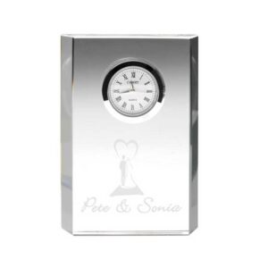 CLEAR GLASS RECTANGLE CLOCK (22mm THICK) CLEAR GLASS RECTANGLE CLOCK (22mm THICK)
