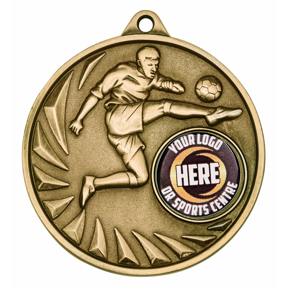 Gold Male Football Medal Gold Male Football Medal