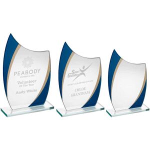 JADE GLASS CURVED PLAQUE WITH BLUE/GOLD HIGHLIGHTS (4mm THICK) JADE GLASS CURVED PLAQUE WITH BLUE/GOLD HIGHLIGHTS (4mm THICK)