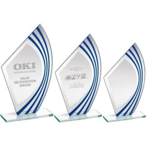 JADE GLASS SAIL PLAQUE WITH BLUE/SILV HIGHLIGHTS (4mm THICK) JADE GLASS SAIL PLAQUE WITH BLUE/SILV HIGHLIGHTS (4mm THICK)