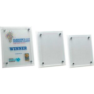WHITE PLAQUE WITH 6mm GLASS FRONT WHITE PLAQUE WITH 6mm GLASS FRONT