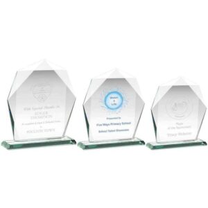 JADE GLASS HEPTAGON (10mm THICK) JADE GLASS HEPTAGON (10mm THICK)