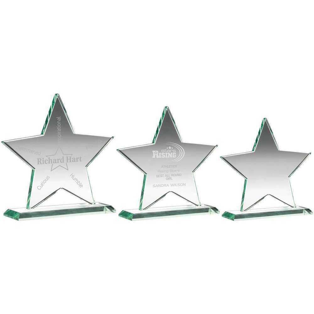 JADE GLASS STAR (10mm THICK) JADE GLASS STAR (10mm THICK)