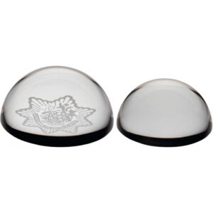 CLEAR GLASS DOMED PAPERWEIGHT CLEAR GLASS DOMED PAPERWEIGHT