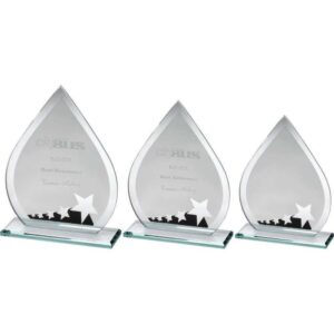 JADE GLASS TEARDROP WITH SILVER/BLACK STAR DESIGN (4mm THICK) JADE GLASS TEARDROP WITH SILVER/BLACK STAR DESIGN (4mm THICK)