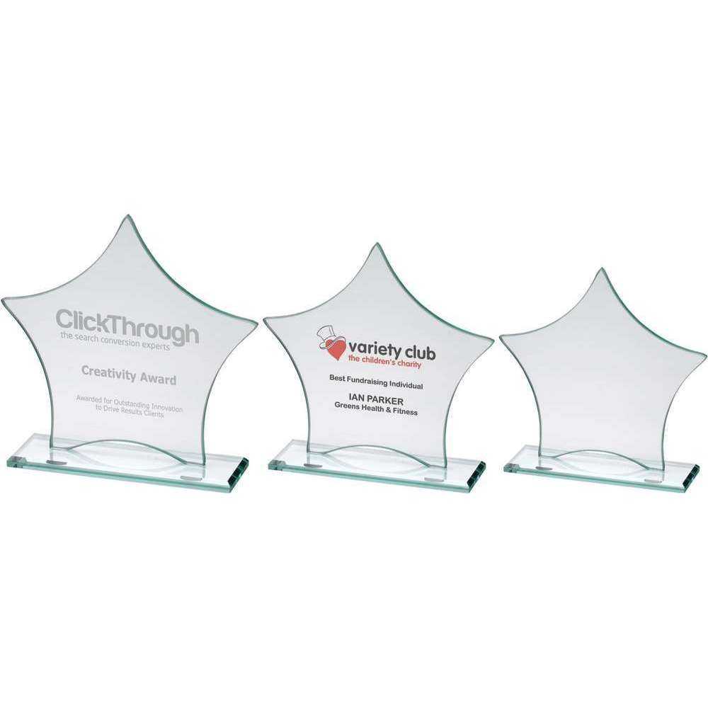 JADE GLASS STAR PLAQUE (6mm THICK) JADE GLASS STAR PLAQUE (6mm THICK)