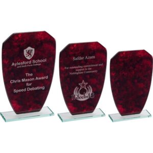 RED MARBLE BACKED JADE GLASS SHIELD (4mm THICK) RED MARBLE BACKED JADE GLASS SHIELD (4mm THICK)