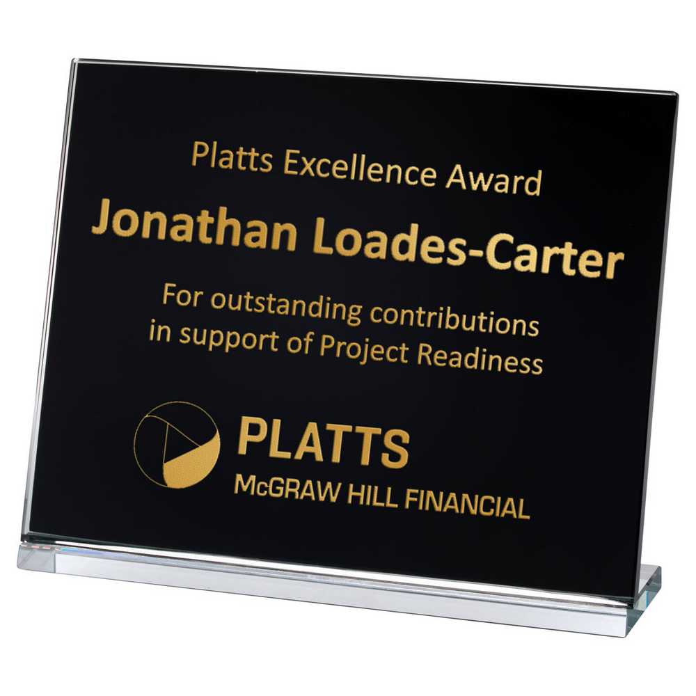 BLACK BACKED CLEAR GLASS LANDSCAPE PLAQUE BLACK BACKED CLEAR GLASS LANDSCAPE PLAQUE