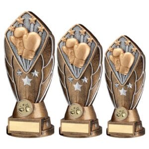 BRZ/SILV DIAMOND COLUMN + 'BOXING' DISC & PLATE BRZ/SILV DIAMOND COLUMN + 'BOXING' DISC & PLATE