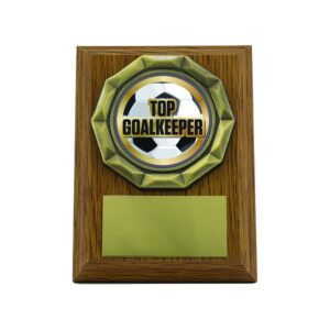 Light Oak Plaque with Top Goalkeeper Trim