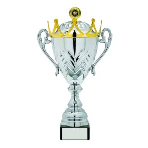 Silver Presentation Cup with Crown Lid Silver Presentation Cup with Crown Lid