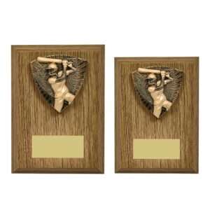 Light Oak Foil Plaque + Male Cricket