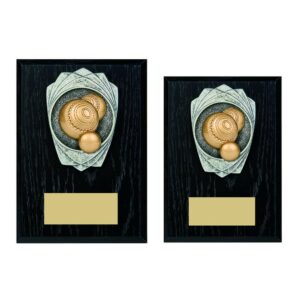 Lawn Bowls Foiled Black Wood Plaque Lawn Bowls Foiled Black Wood Plaque