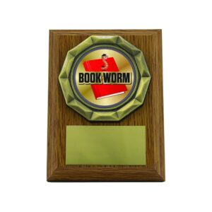 Wood effect Plaque Book Worm Wood effect Plaque Book Worm
