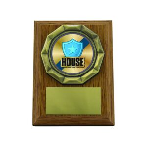 Wood effect Plaque House Blue Wood effect Plaque House Blue