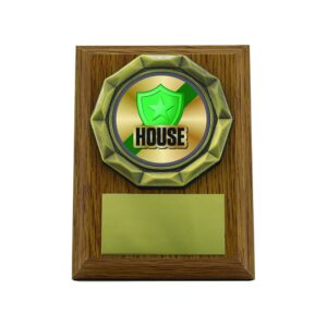 Wood effect Plaque House Green Wood effect Plaque House Green