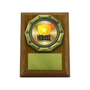 Wood effect Plaque House Yellow Wood effect Plaque House Yellow